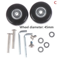 PEROZZ - 2 wheels NEW Luggage wheels OD 40-54mm Luggage Suitcase Replacement Wheels Repair Kit Axles