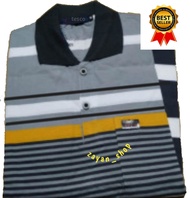 Kaos kerah salur pria lengan pendek pakai saku bagian kiri atas II baju kaos kerah pria berkualitas