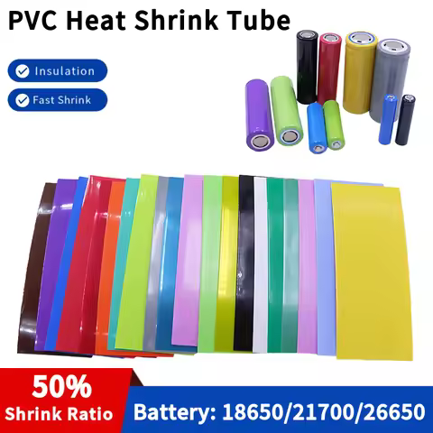 20/100/300pcs 18650/21700/26650 Lipo Battery Wrap PVC Heat Shrink Tube Precut Insulated Film Protect