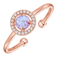 14K Gold Plated Adjustable Created Opal Rings | Stacking Rings | Gold Rings for Women