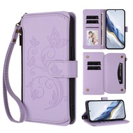 Suitable For realme GT 6 7 GT7 Pro Phone Case Multi-Card Storage Mobile Leather Zipper Coin Pocket C