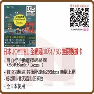 JOYTEL 日本 10日 12GB (首12GB高速數據) 無限4G/5G旅遊卡 (超卓)(筲箕灣天悅廣場...