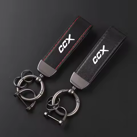 Deluxe Leather Keychain with Car Badge Keychain Pendant For Koenigsegg CCX