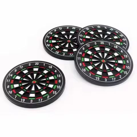 MLGB Dart-Board Drink Coasters Unique 4 Set for Home Kitchen Office Wedding Party, Funny Cool Non-Sl