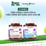 COMBO Healthy Care Kids Milk Calcium & DHA Healthy Care High Strength DHA - Super Health