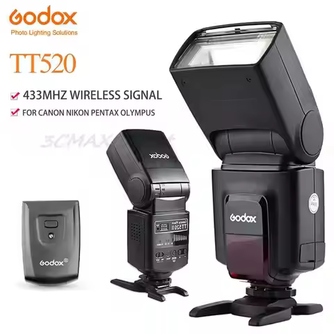 Godox TT520 II TT560 II Flash Video Light 433MHz Wireless Signal Flash Trigger Lamp For Canon Nikon 