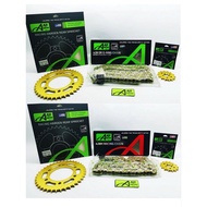 ❗VALUE SET❗ Y16/ Y15/ FZ150 AJI RACING 428 428H CHAIN RANTAI [ O-RING / BIASA ] + SPROCKET