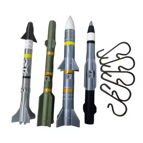 4pcs Military Model Set, Desktop Decor, PAC-3 AIM-9 AIM-120 Hellfire Missile,Miniature Ornament for 