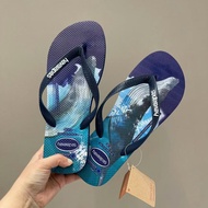 【Ready Stock】havaianas philippines Black Whale havianas print havaianas for men non-slip flip flops