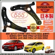 Honda City GM6 T9A / Jazz GK GK5 T5A 1.5 (2014-2021) 555 SANKEI JAPAN LOWER ARM SET FRONT LEFT RIGHT