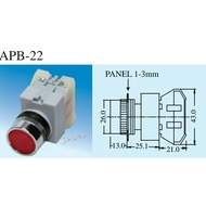 CIKACHI APB FLAT HEAD PUSH BUTTON SWITCH 22MM (1a1b)