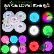 INTERESTING 4pcs Roller Wheels Parts Multicolors 70mm 68mm 64mm 90A 80mm 76mm 72mm