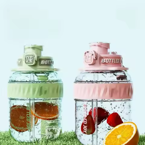 BOTTLED JOY Wang Yibo Tritan Material Big Belly Bottle Large-capacity Portable Kettle Cute Student C