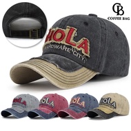 [CB] Men's and Women's Vintage Washed Canvas Baseball Cap BHOLA Hardware City Snapback Casual Retro 