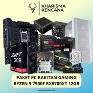PAKET PC GAMING DESIGN RYZEN 5 7500F RX 6700XT 12GB RAM 32GB DDR5