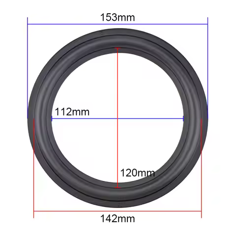 2pcs SHEVCHENKO 6 Inch 153mm For B＆W 603 Bass Speaker Rubber Edge Repair Surround Accessories Genera