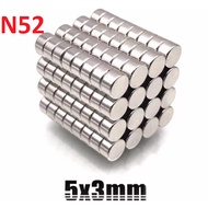Neodymium magnet 5x3mm 5x3 mm 5 x 3 neodymium round white coin N52