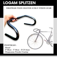 New Dropbar fixie standar roadbike 25.4 stang sepeda balap touring fixie handlebar bullhorn gravel f
