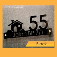3D Laser Plexiglass Modern House Number Plate