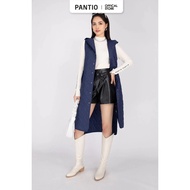 FKM9651 - OuterJacket Sleeveless Long cotton windbreaker material with hood - PANTIO