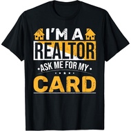 Men's cotton T-shirt Real Estate Agent Salesperson Funny Realtor Card Real Estate T-Shirt