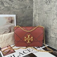 TB TORY BURCH Eleanor Diamond Quilt 羊皮中號磚紅色