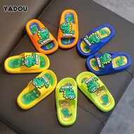 YADOU รองเท้าแตะสำหรับเด็ก,กันลื่นทนทานต่อการฉีกขาดลายการ์ตูนสำหรับเด็กชายรองเท้าแตะสำหรับใส่ในบ้านห้องน้ำ