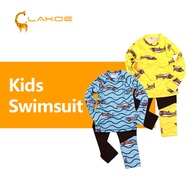 Lakoe Kids Swimsuit Cartoon Swimming Suit 2 Piece Kids Swimsuit Quick-dry Baju Renang Kids Boy Long-