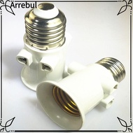 ARREBUL E27 EU LED Bulb Adapter, E27 Socket Light Bulb White EU Plug Connector, Portable Plug Connec