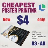 Cheapest Sticker Printing (A2, A1, A0 size)