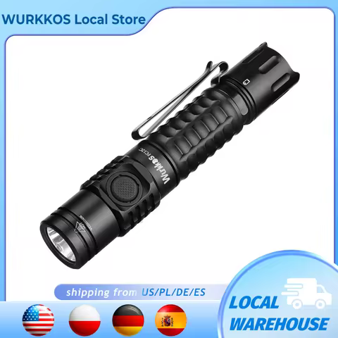 Wurkkos FC12C Rechargeable Torches USB-C Tactical Flashlights SFT40 1600 High Lumens IP68 Waterproof