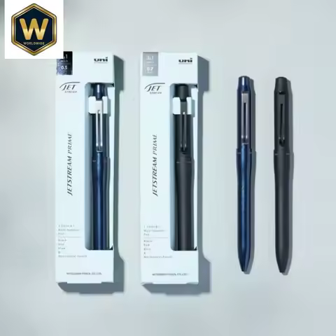 Japanese UNI Jetstream Prime Multifunctional 3+1 Ballpoint Pen Luxury Oil Gel Pen Rotating Core Blac