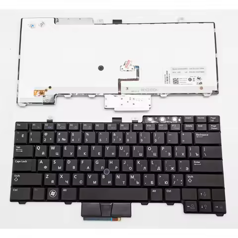 Russian US Keyboard for Dell Latitude E6410 E6400 E6500 E6510 Black With backlit