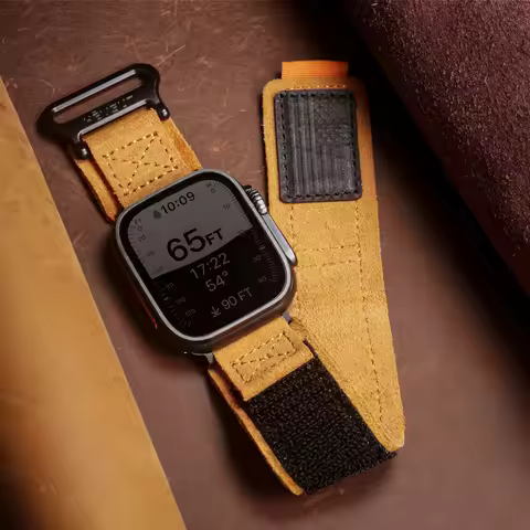 Apple Ultra 49mm Watch Band HEMSUT For Apple Ultra Watch Band 49mm Leather Fashions Retro Wrist Stra