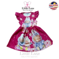 (2y-7y)Kids Girl Labubu Dress casual Girl Dress Baju Budak Perempuan