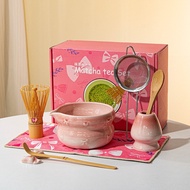 Pink Matcha Set 4/7 Pieces Japanese Matcha Set Matcha Bowl Set Matcha Tea Set Cute Matcha Bowl with 