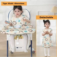 **Malaysia Seller**  Coverall Bib High Chair Cover-all Bib Baby Eating Bib Weaning Bib Baby Waterpro