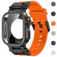 Metal Alloy Case Metal Case+Silicone Strap for IWatch Ultra 2 49mm 44mm 45mm IWatch Series 9 8 7 6 S