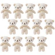 12Pcs Mini Plush Bear Figurines - Adorable Tiny Bears for DIY Keychain, Graduation, Birthday Party F