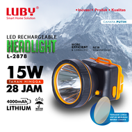LUBY Headlamp Senter Kepala Tahan Air 15 Watt Rechargeable L 2878