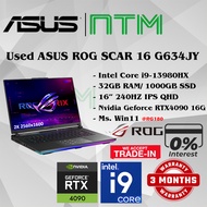 #RG180 USED ASUS ROG STRIX SCAR 16 G634JY Gaming Laptop intel i9 13980HX 32GB 1TB SSD RTX4090  RTX 4