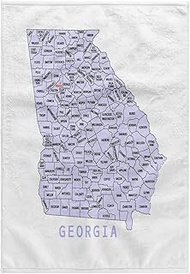 3D Rose Color Map Of Georgia Counties Hand/Sports Towel, 15 x 22