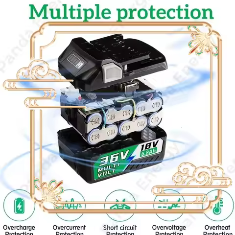 For Hitachi HiKOKI 36V MultiVolt Tools: 6.8Ah High Capacity Lithium Battery – Perfect for Woodworkin