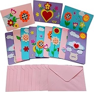EAJASUCE 12 Pcs Card Making Kits for Kids DIY Handmade Card Making Supplies Art Crafts for Mothers F