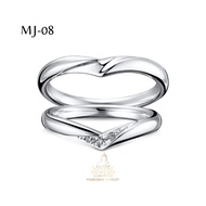 MAHESWARI JEWELRY - ENGAGEMENT RINGS WEDDING RINGS COUPLE RINGS MJ-08 SILVER COUPLE RINGS