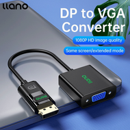 llano Display Port DP to VGA Adapter DisplayPort Male to VGA Female HD 1080P 60Hz Converter for PC C
