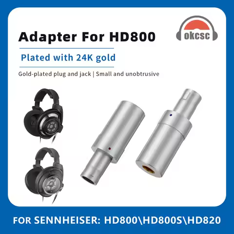 OKCSC HD800 Male to MMCX 0.78mm 2Pin 3.5mm HD580 Female Headphone Adapter HiFi Audio Converter for H