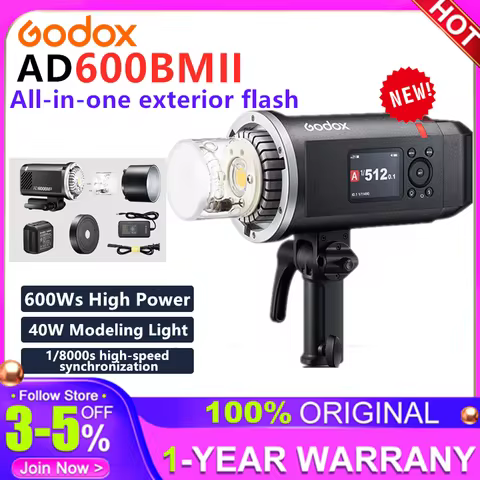 Godox AD600BMII AD600BM II Second-Generation external camera flash 600W high-power photography light