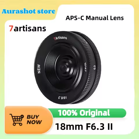 7artisans 18mm F6.3 Mark II UFO Lens APS-C Manual Lens for Fuji X Sony E Nikon Z M4/3 Mount Cameras 