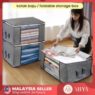 Foldable Storage Box With Zipper Quilt Cover Non-woven Dustproof Waterproof Clothes Storage Organize